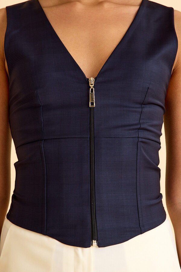 Doha Lacivert Balenli Yelek